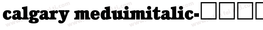 calgary meduimitalic字体转换